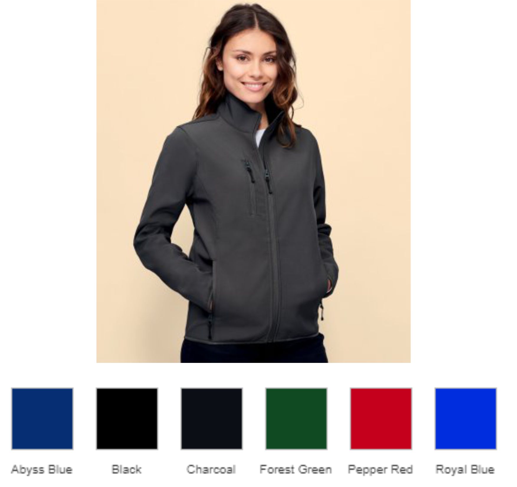 03107 Sol's Ladies Radian Soft Shell Jacket - Click Image to Close